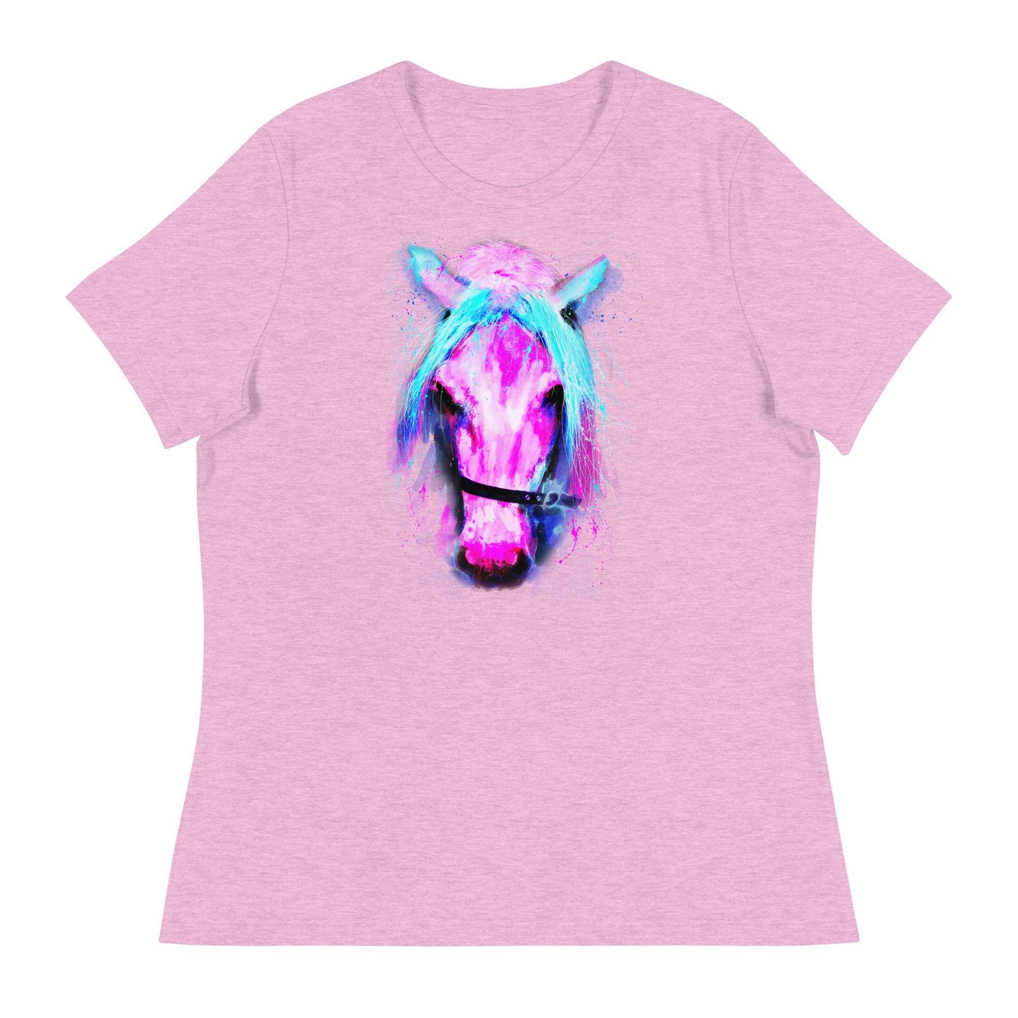 Pretty Pink Pony Relaxed T-Shirt - L & M Kee, LLC