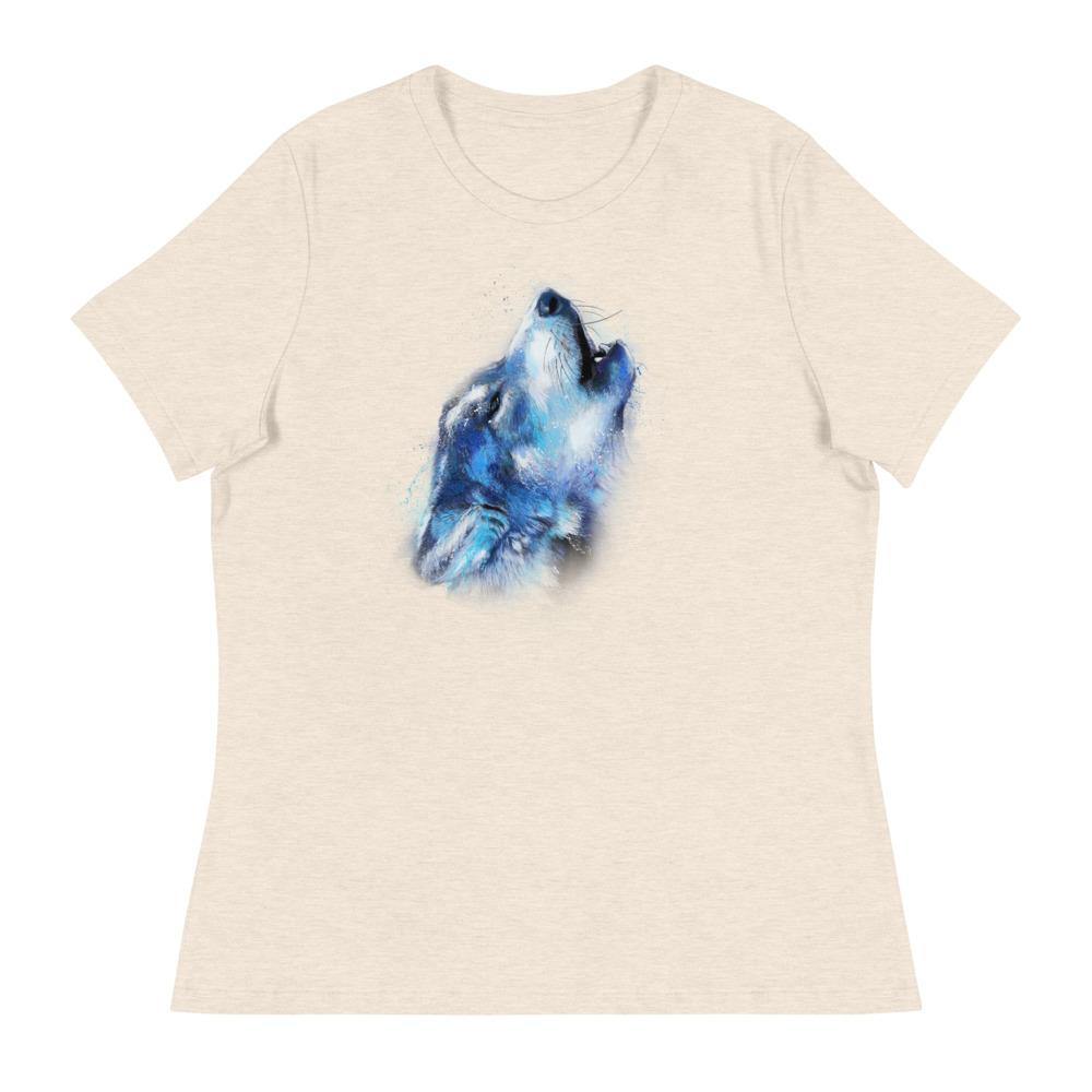 Howling Wolf Women's Relaxed T-Shirt - L & M Kee, LLC