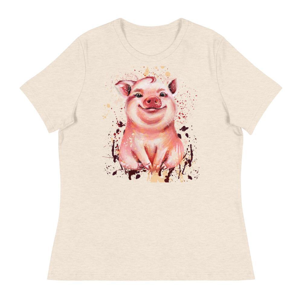 Little Piggy Women's Relaxed T-Shirt - L & M Kee, LLC