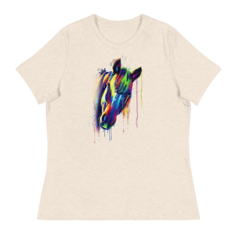 Colorful Horse Women's Relaxed T-Shirt - L & M Kee, LLC