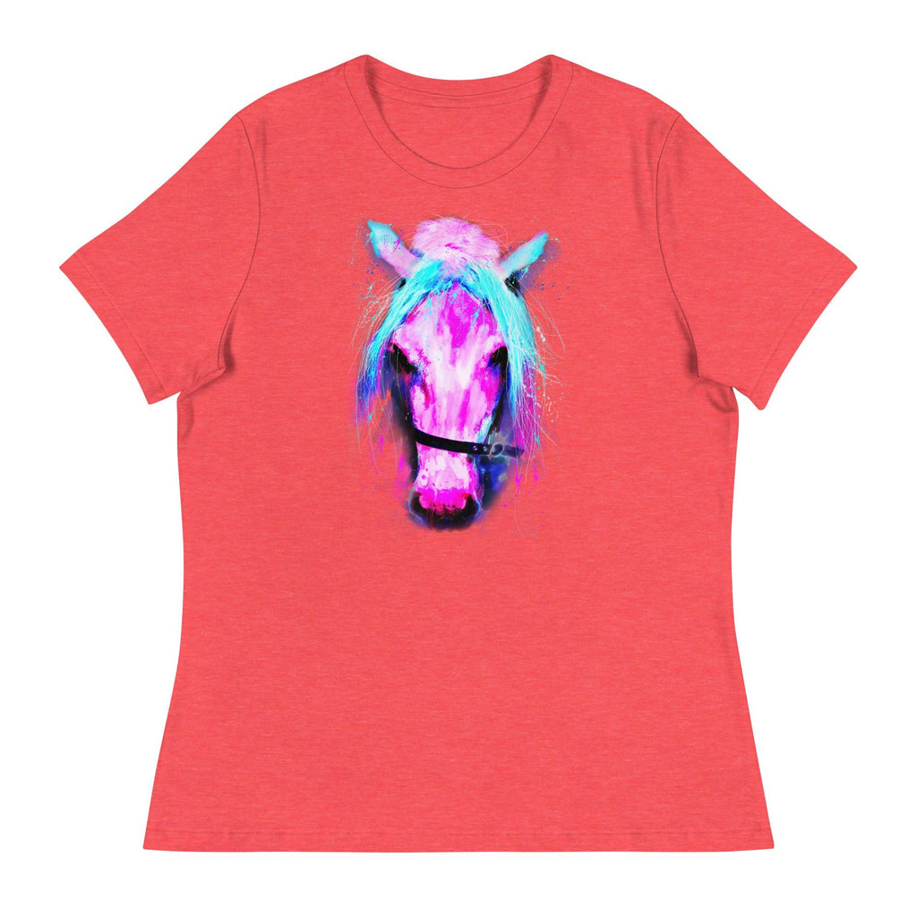 Pretty Pink Pony Relaxed T-Shirt - L & M Kee, LLC