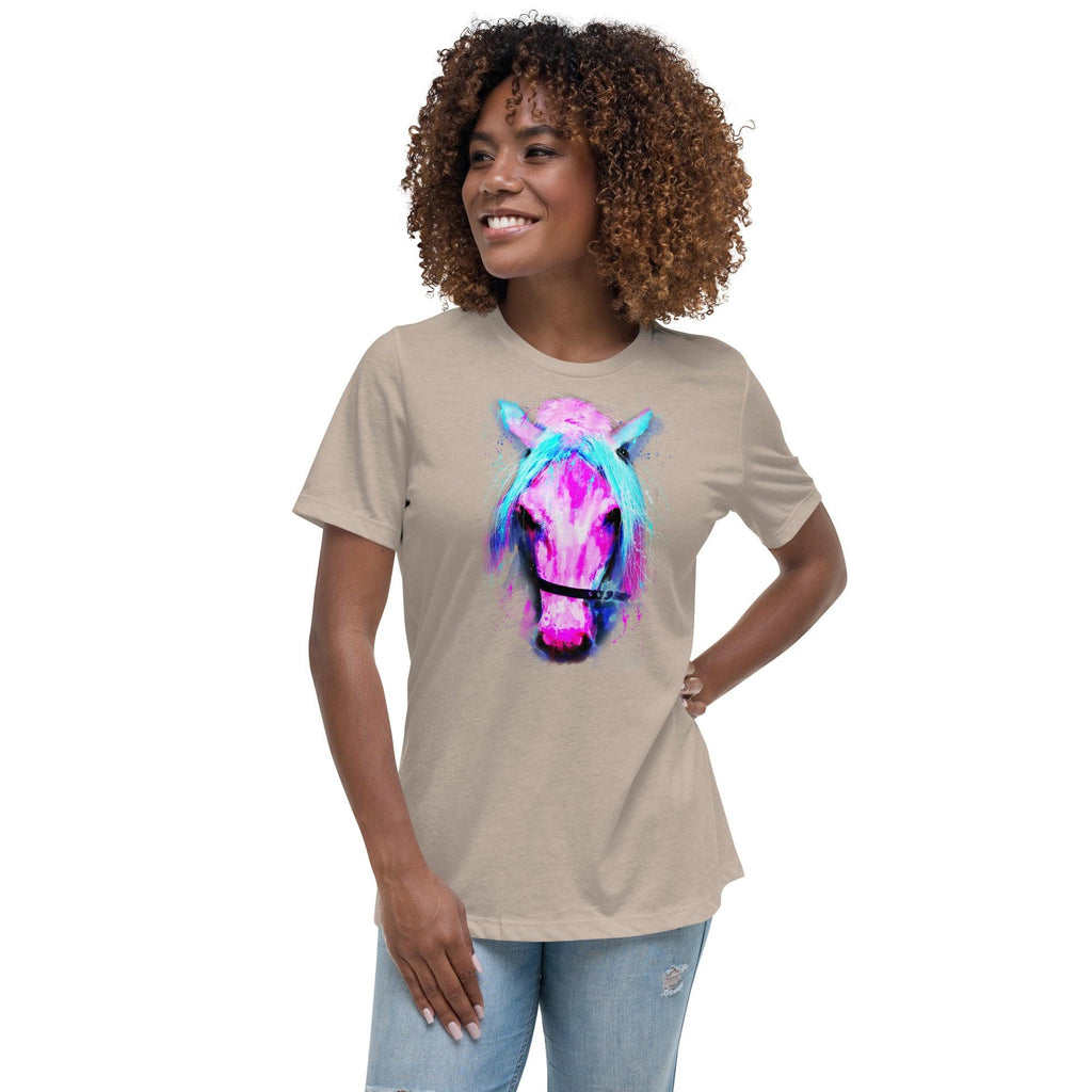 Pretty Pink Pony Relaxed T-Shirt - L & M Kee, LLC