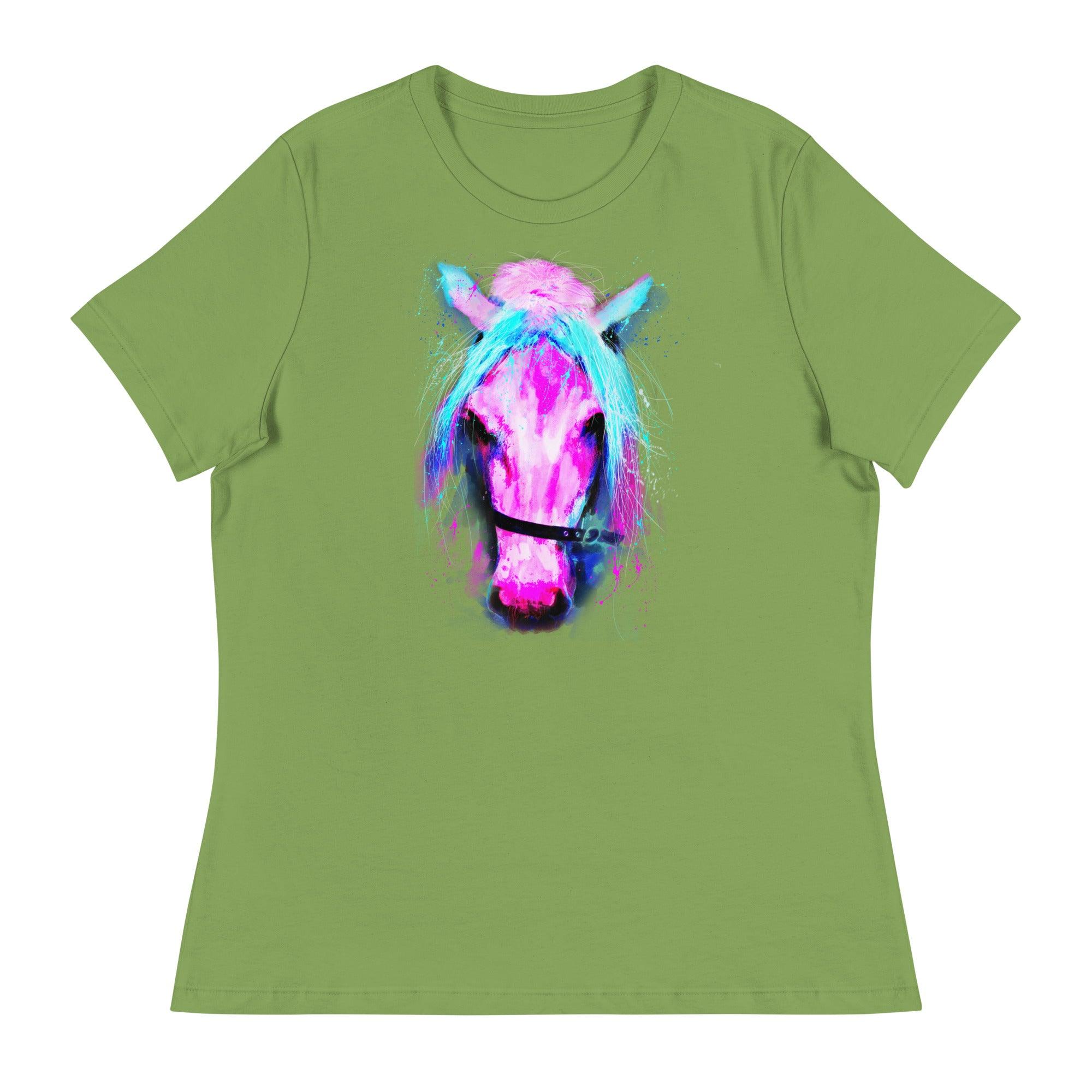 Pretty Pink Pony Relaxed T-Shirt - L & M Kee, LLC