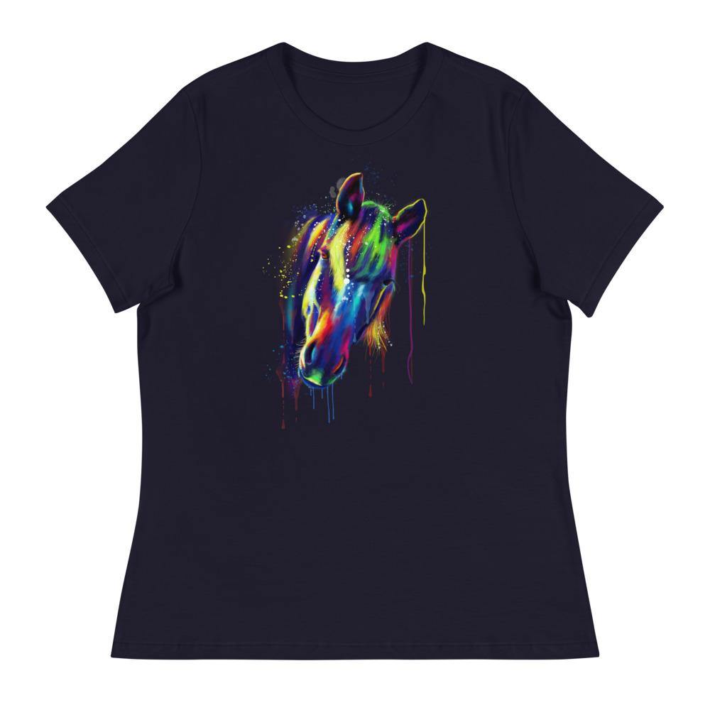 Colorful Horse Women's Relaxed T-Shirt - L & M Kee, LLC