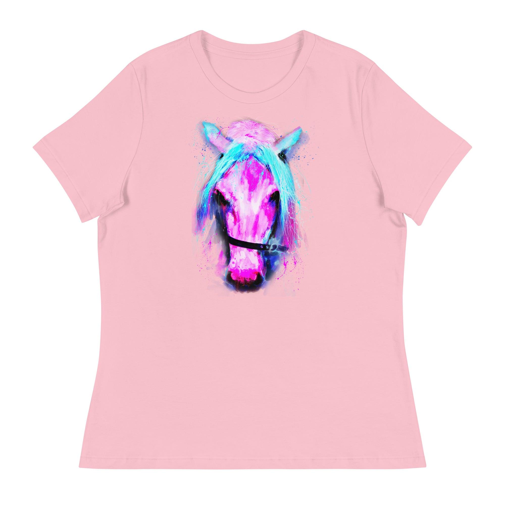 Pretty Pink Pony Relaxed T-Shirt - L & M Kee, LLC