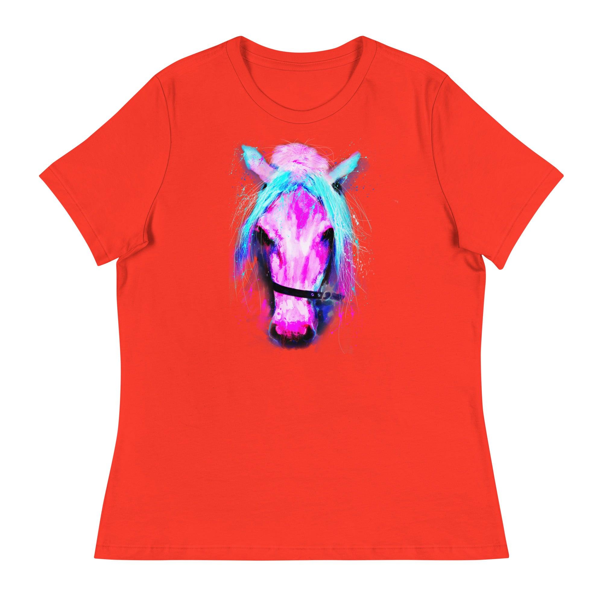 Pretty Pink Pony Relaxed T-Shirt - L & M Kee, LLC