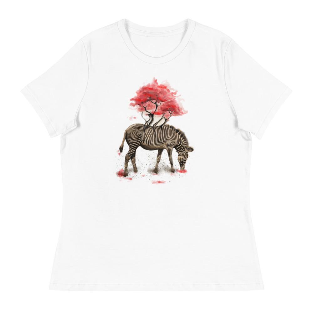 Zebra Women's Relaxed T-Shirt - L & M Kee, LLC