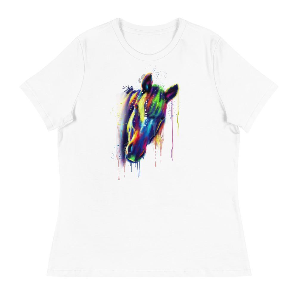 Colorful Horse Women's Relaxed T-Shirt - L & M Kee, LLC