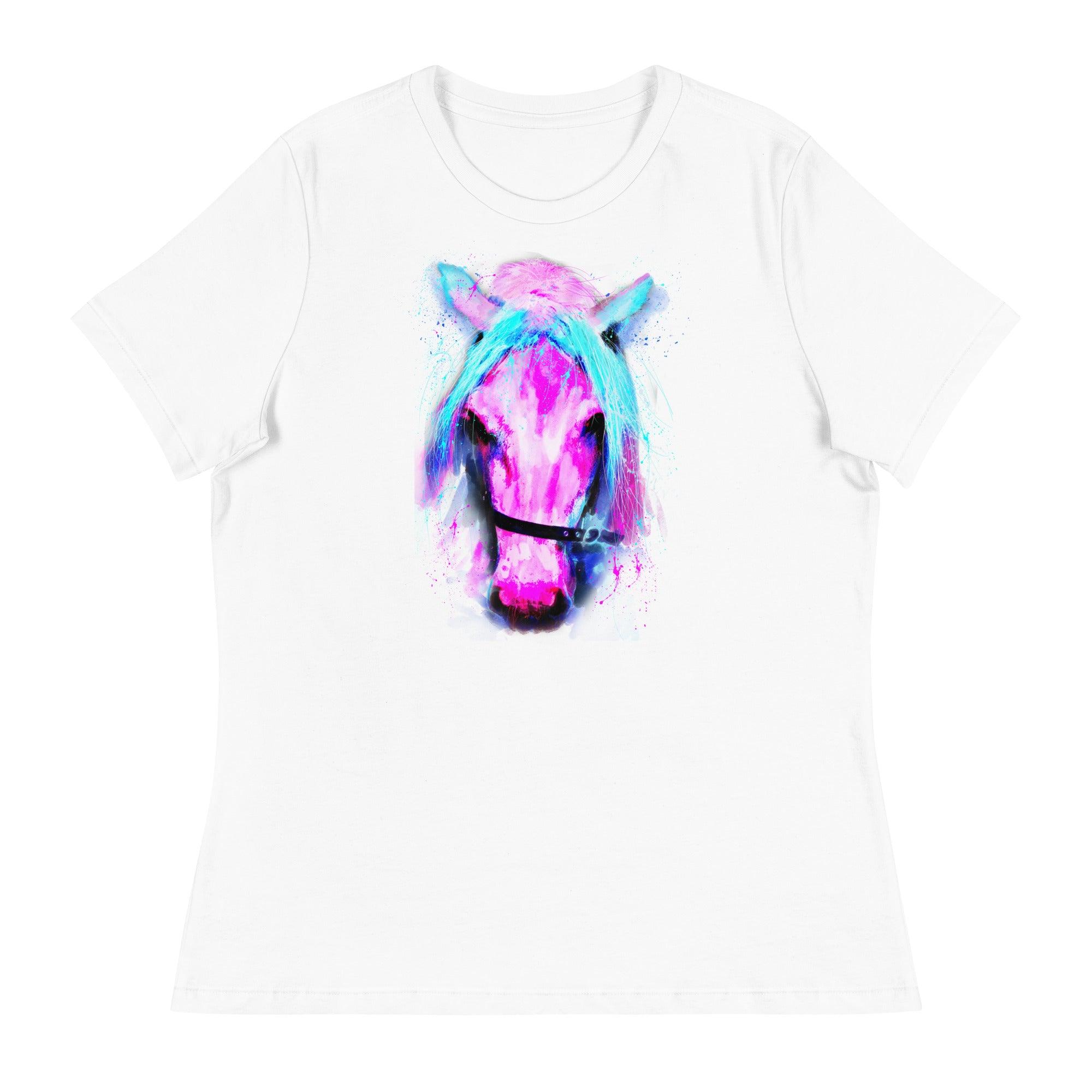 Pretty Pink Pony Relaxed T-Shirt - L & M Kee, LLC